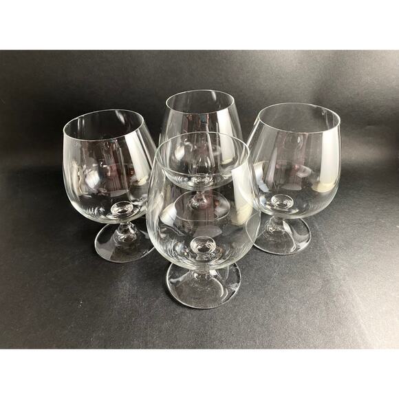 Set of 4 Vintage Crystal Brandy Snifters - Classic Elegant Bourbon, 6" Tall - Picture 6 of 6